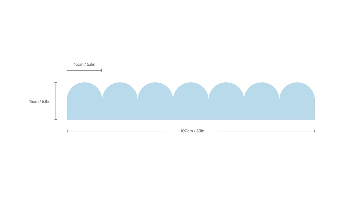 Border Seashell Sky Blue - Wallcolors®