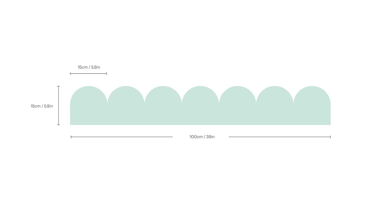 Border Seashell Soft Mint - Wallcolors®