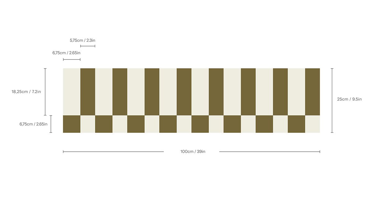Border Tetris Play Warm Khaki - Wallcolors®