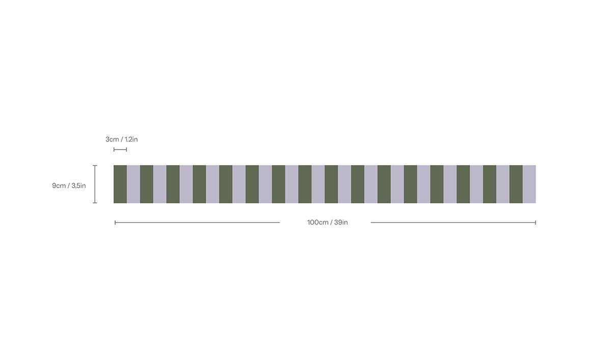 Border Stripe Olive - Wallcolors®