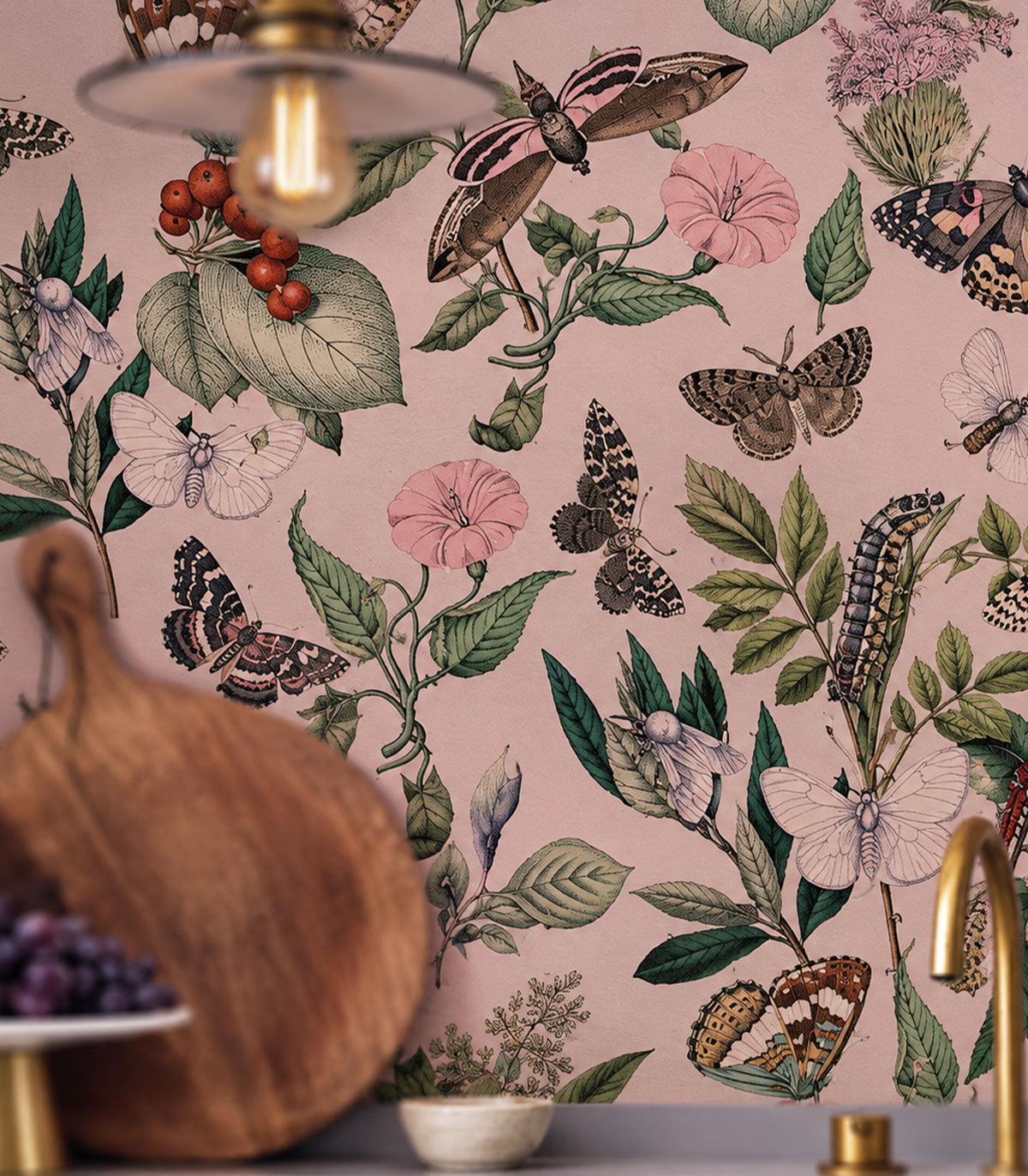 Tapeta Butterfly Rowan Pink