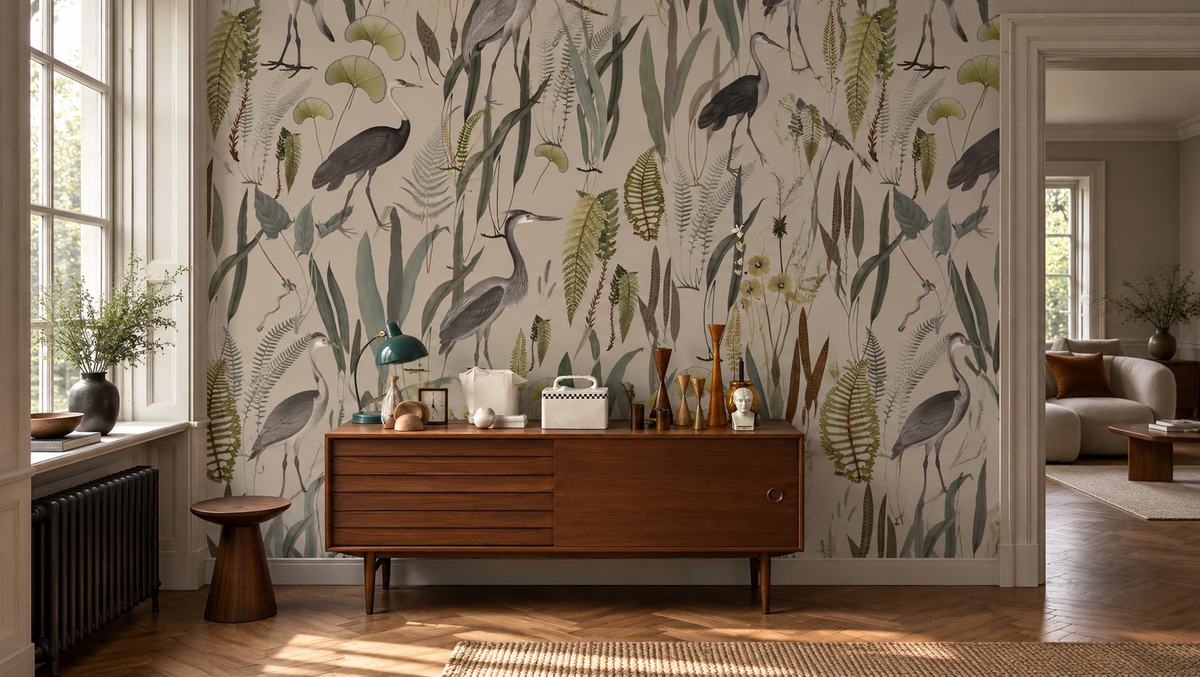Tapeta Calm Heron Beige