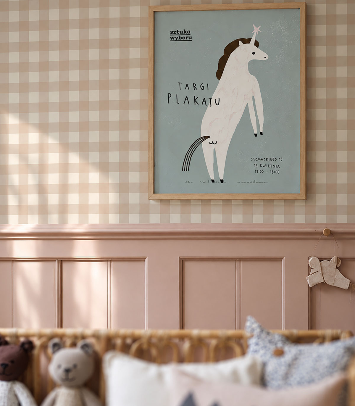 Tapeta Checks Sand Beige