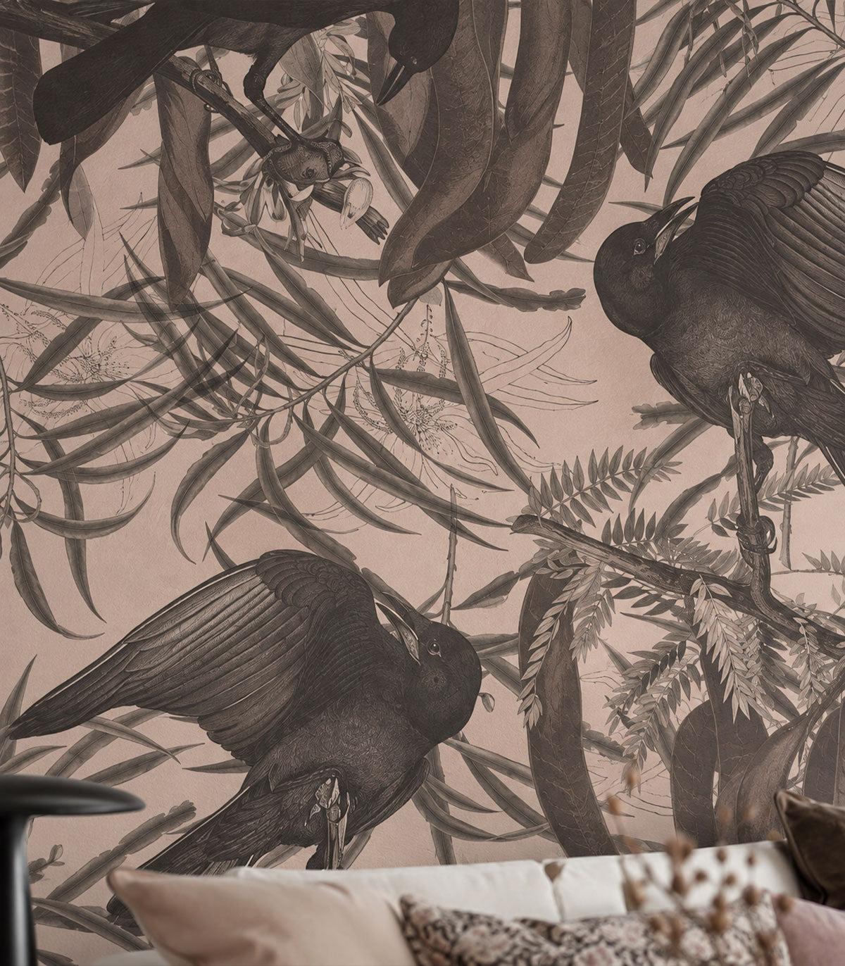 Tapeta Crows Beige