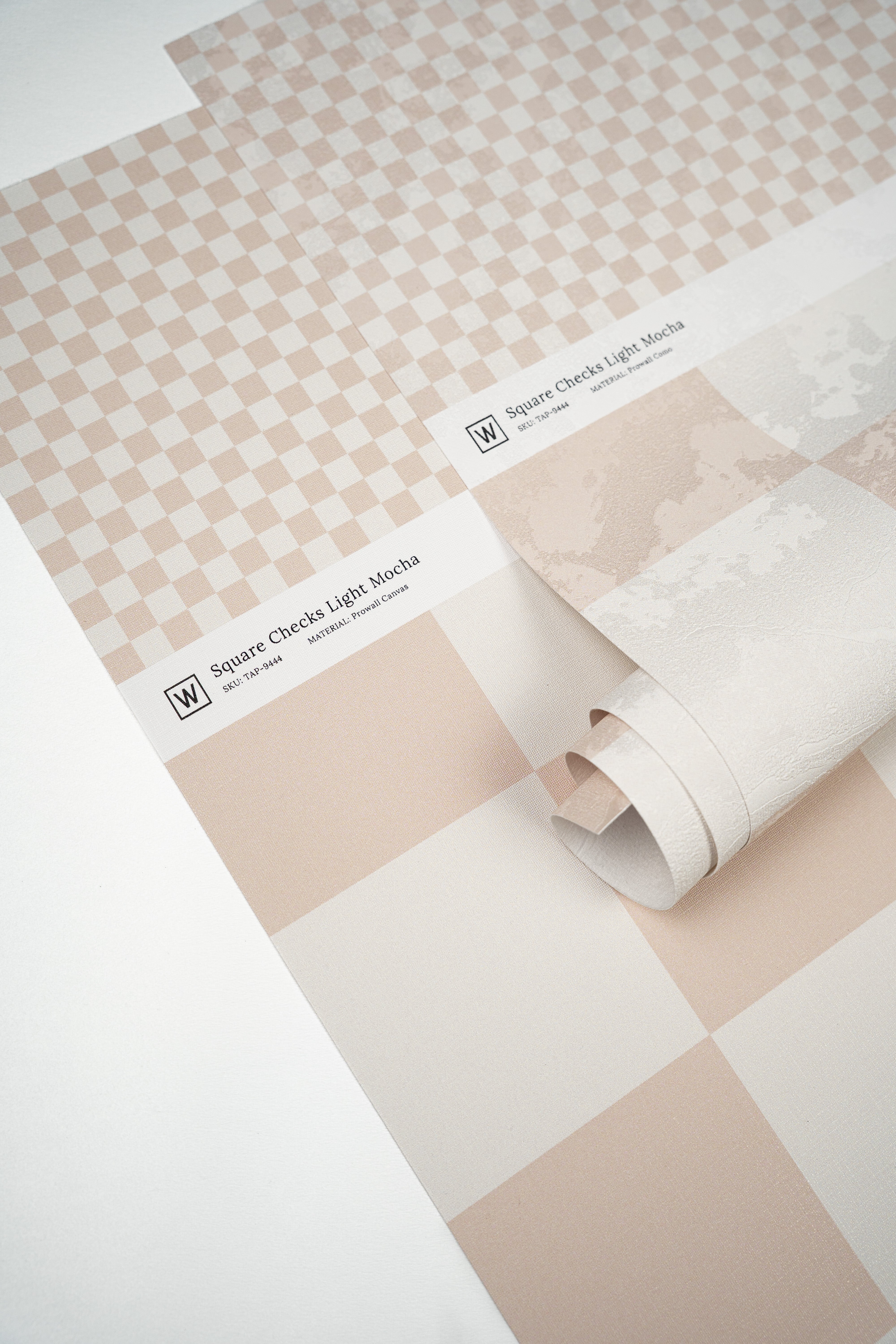 Tapeta Square Checks Light Mocha