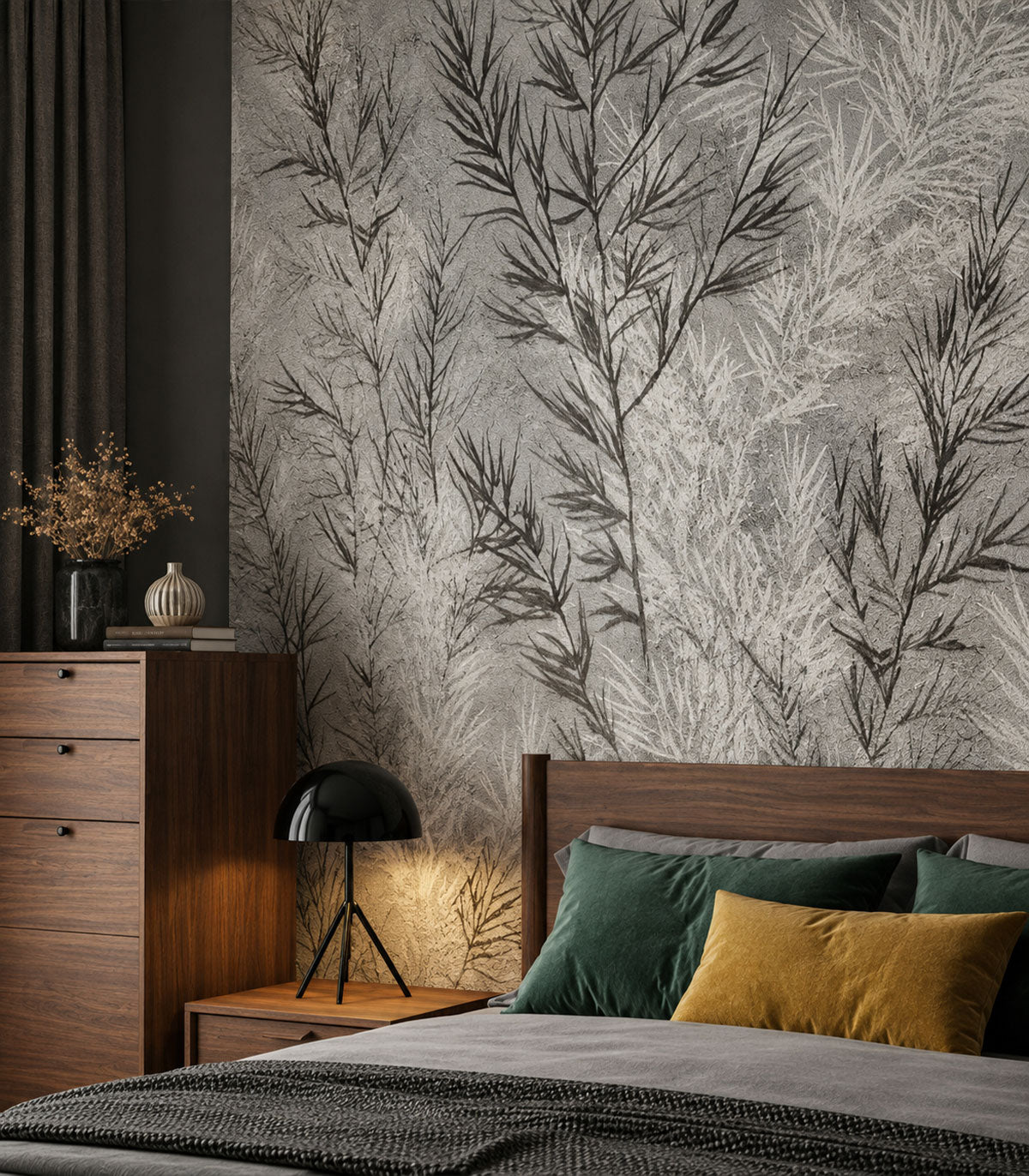 Tapeta Dry grass grey