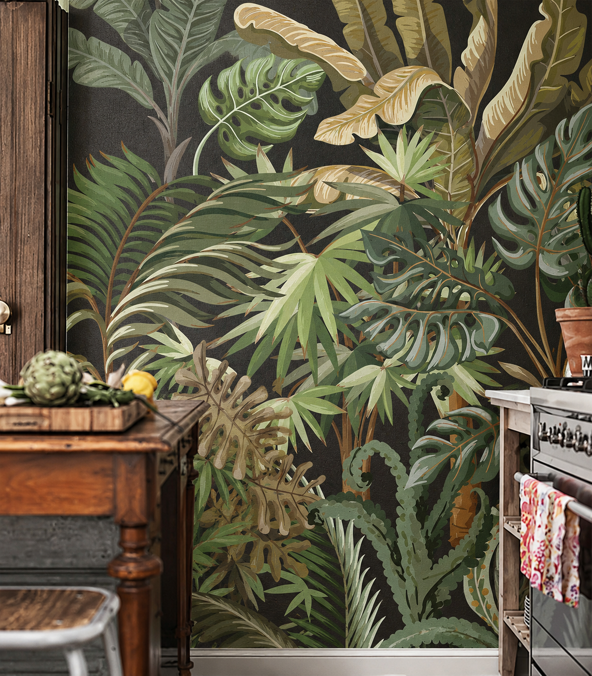 Tapeta Jungle Black