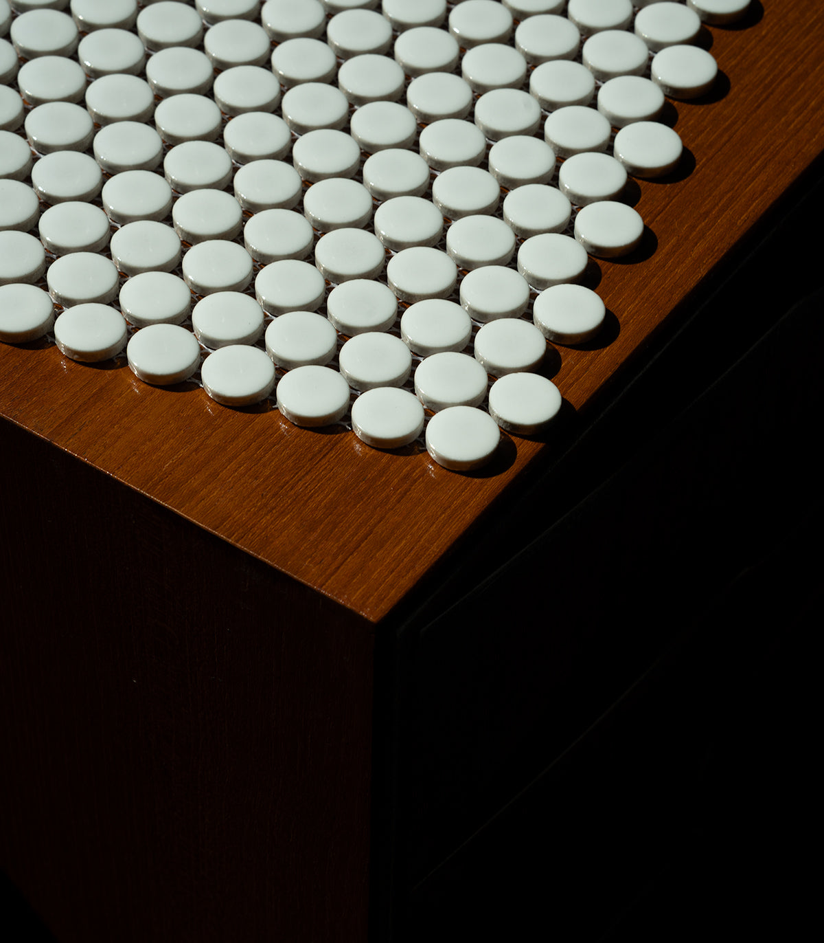 Mozaika penny dots white gloss