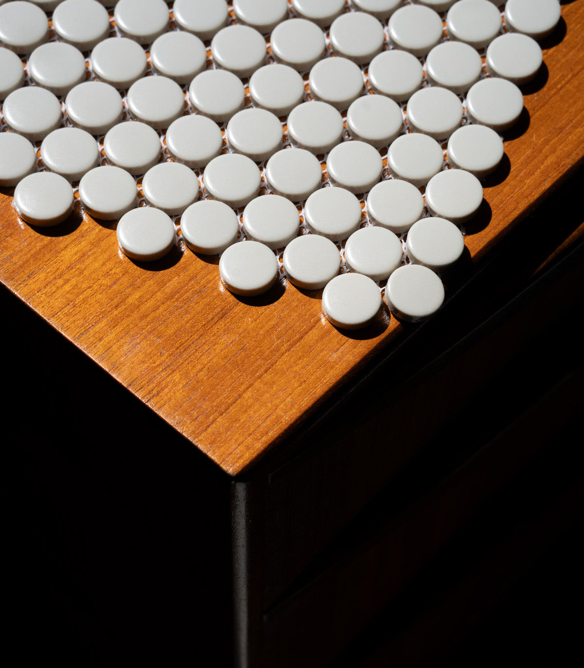 Mozaika penny dots grey matte