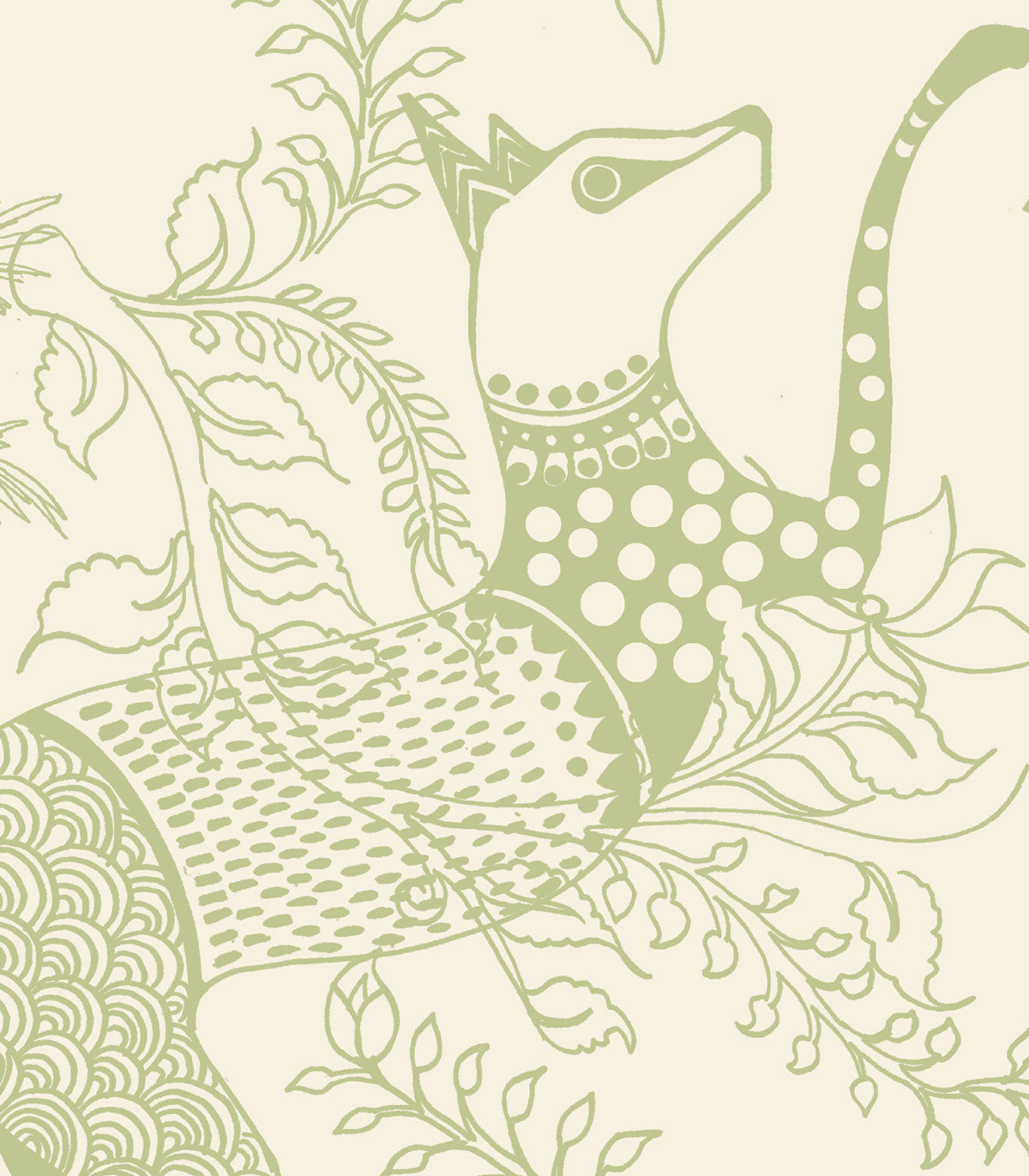 Tapeta Mythical Animals Green