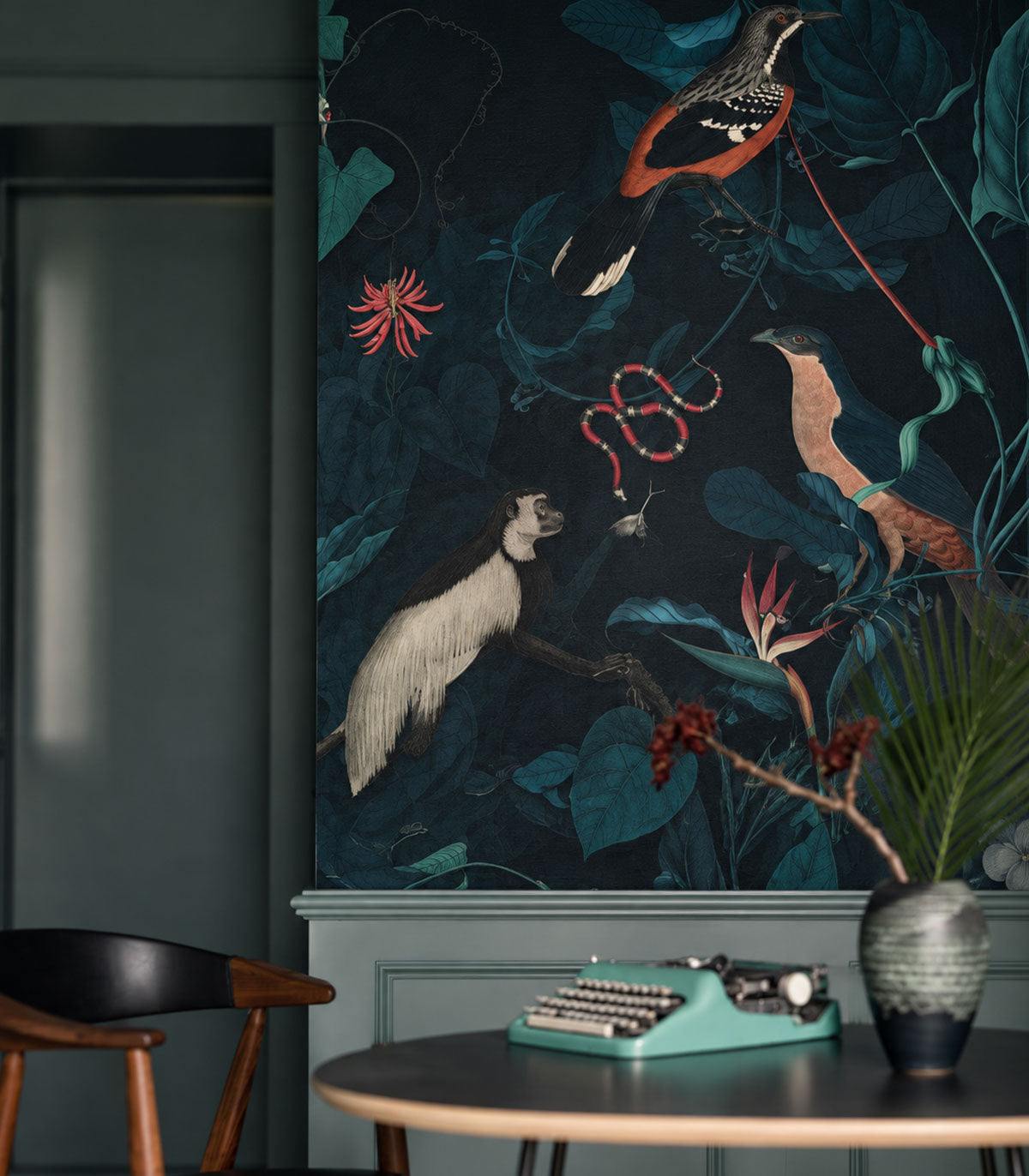 Tapeta Teal Blue Garden