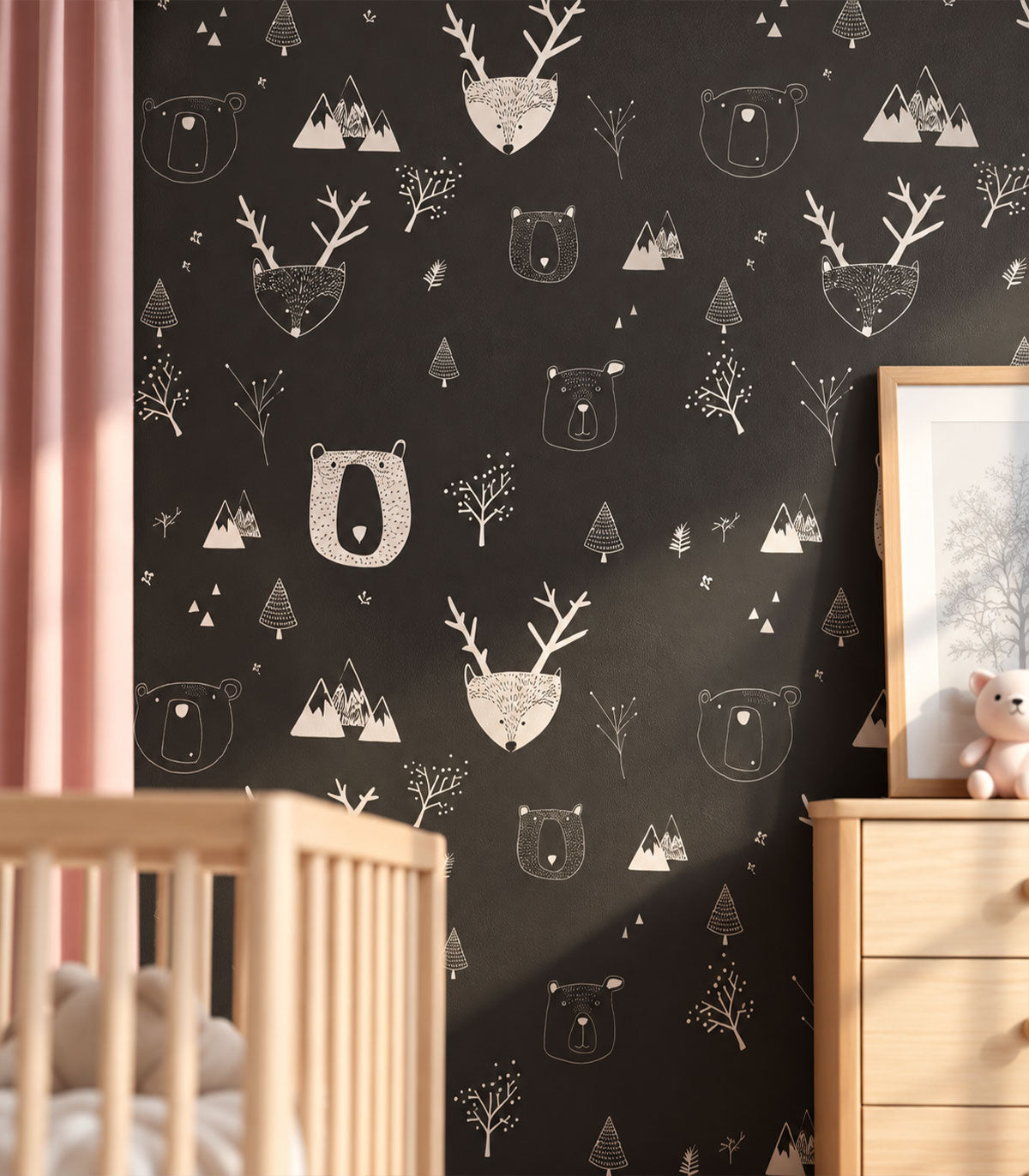 Tapeta Teddy Bears Black