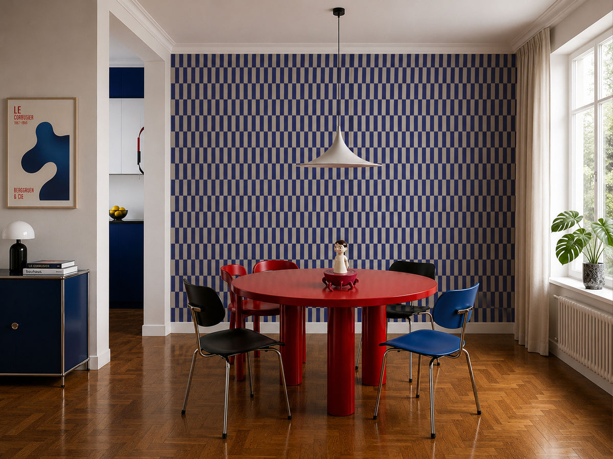Tapeta Tetris Stripe Cobalt