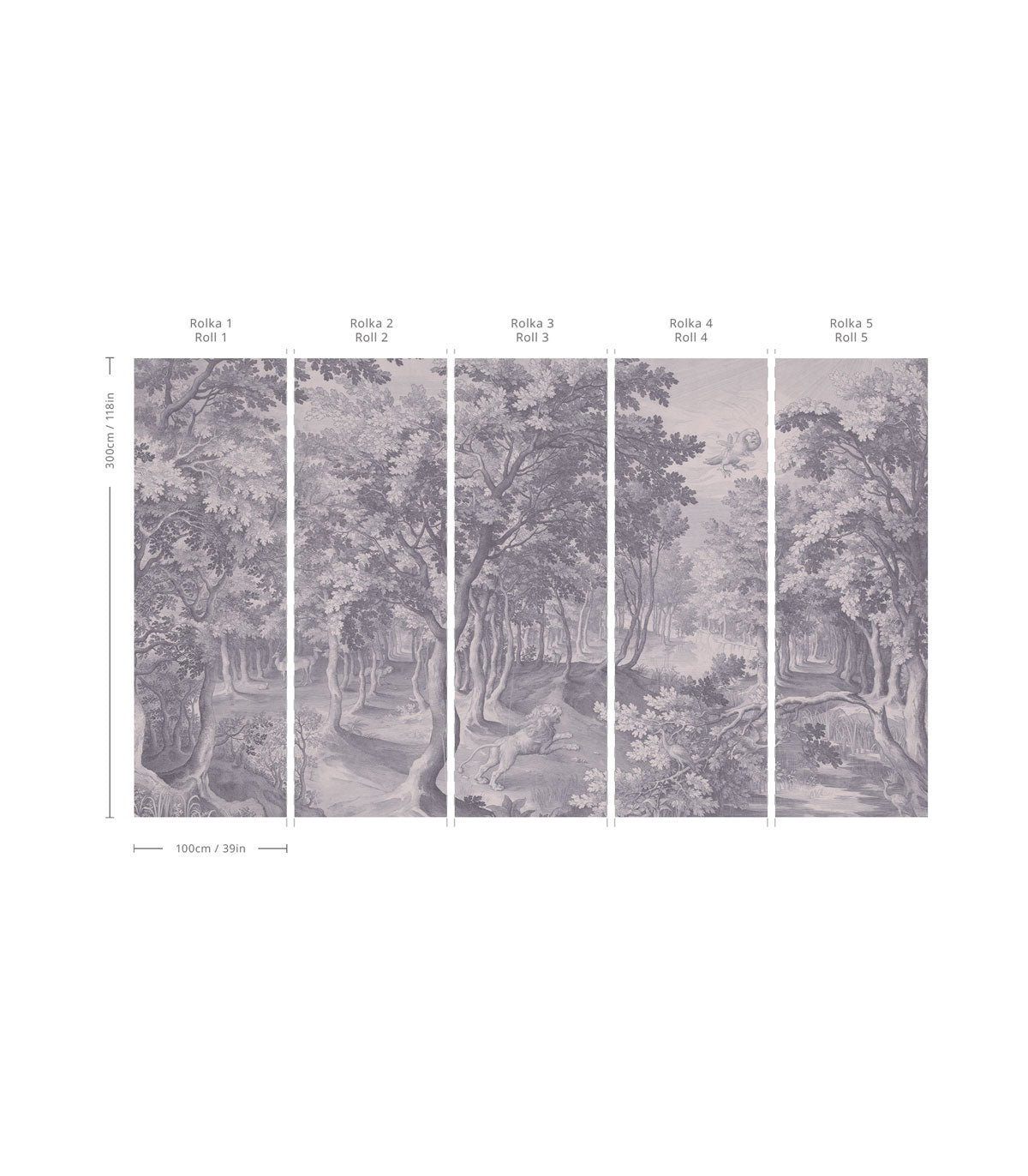 Tapeta Timeless Trees Blue