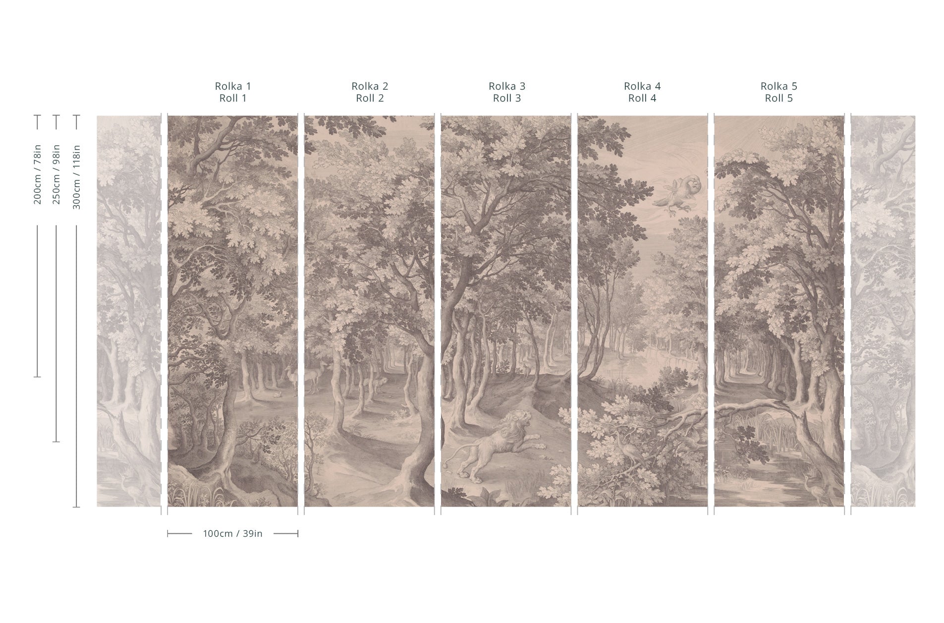 Tapeta Timeless Trees Pink