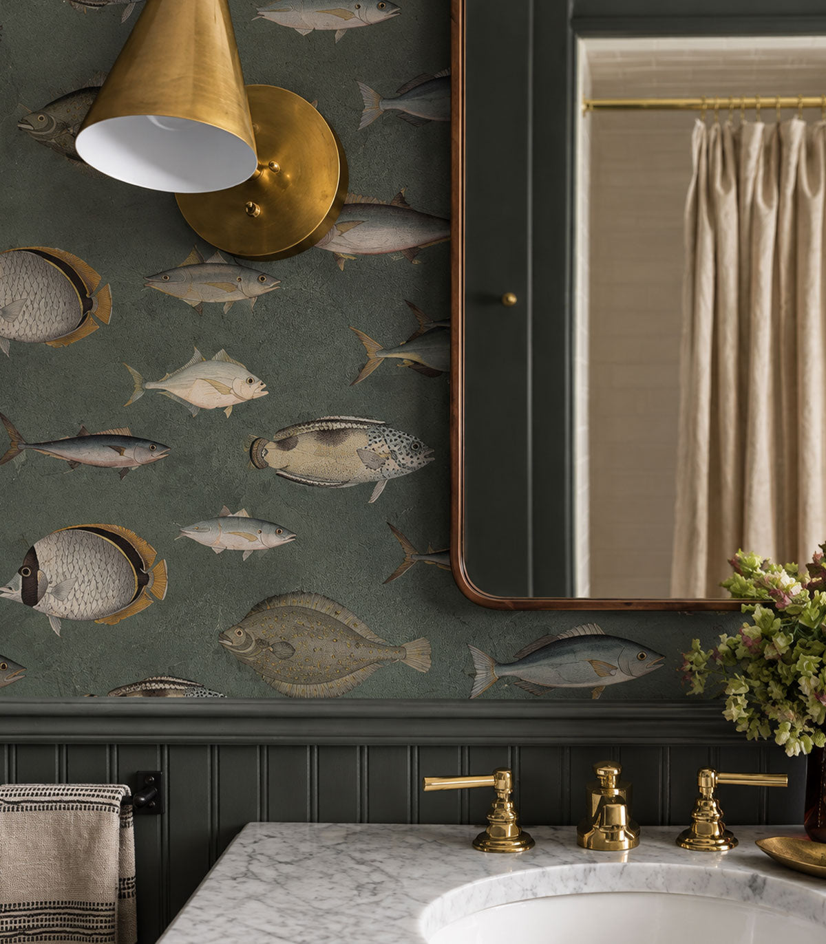 Tapeta Under the Sea Vintage Green