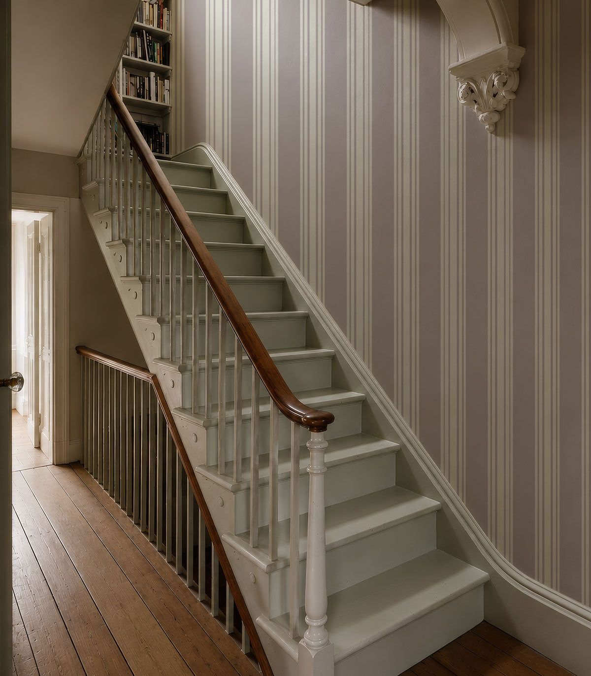 Tapeta Woven Stripe Stone Taupe