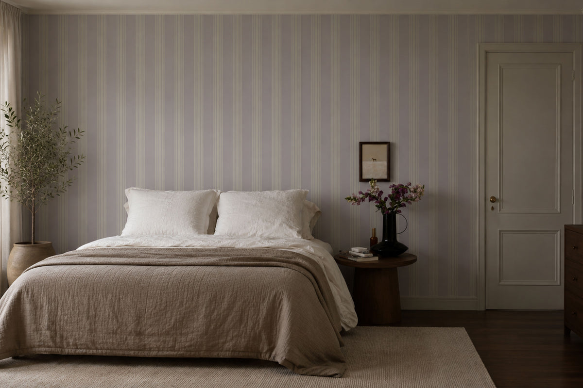 Tapeta Woven Stripe Warm Taupe
