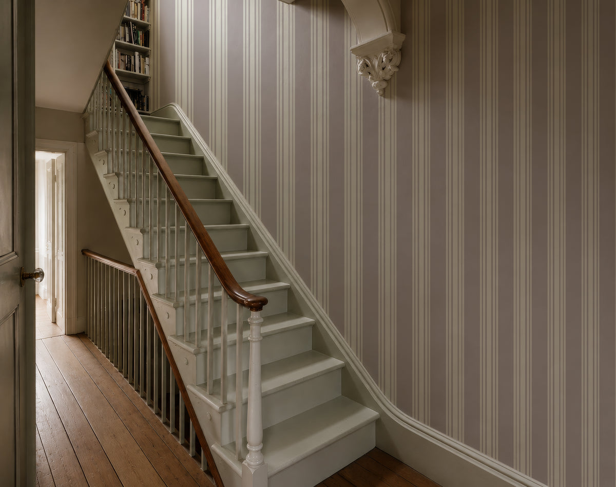 Tapeta Woven Stripe Stone Taupe