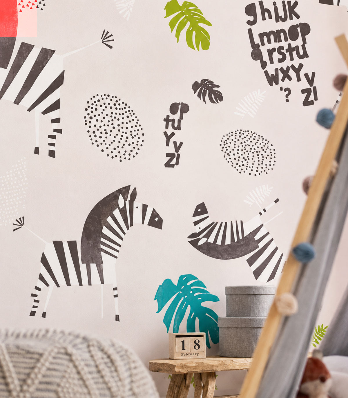Tapeta Zebra White