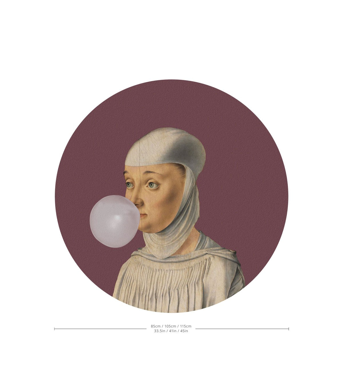 Dots Woman with Bubble Gum Eggplant