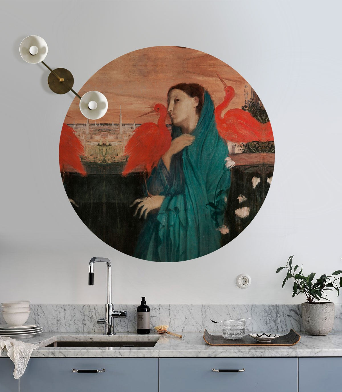 Dots Young Woman with Ibis