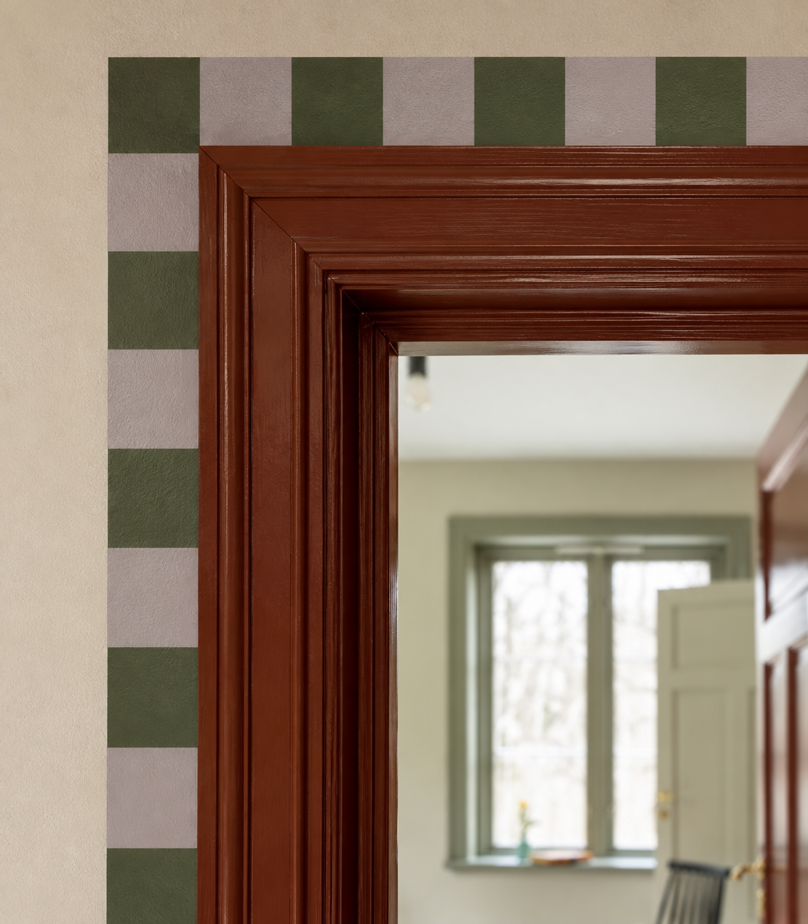 Border Square Muted Olive