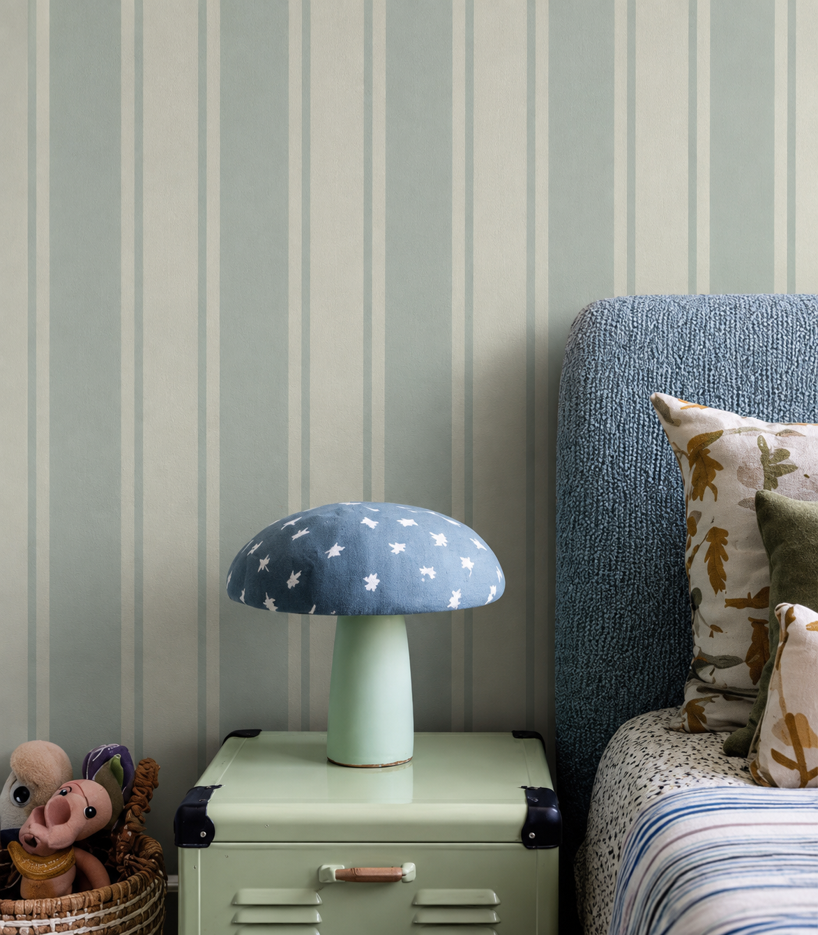 Tapeta Gentle Stripe Soft Sage