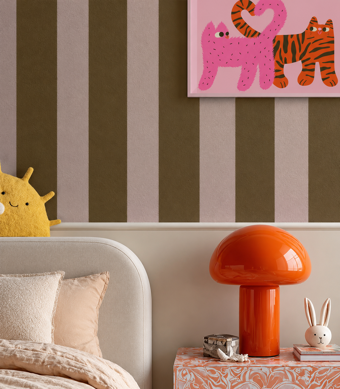 Tapeta Wide Stripe Play Blush Honey