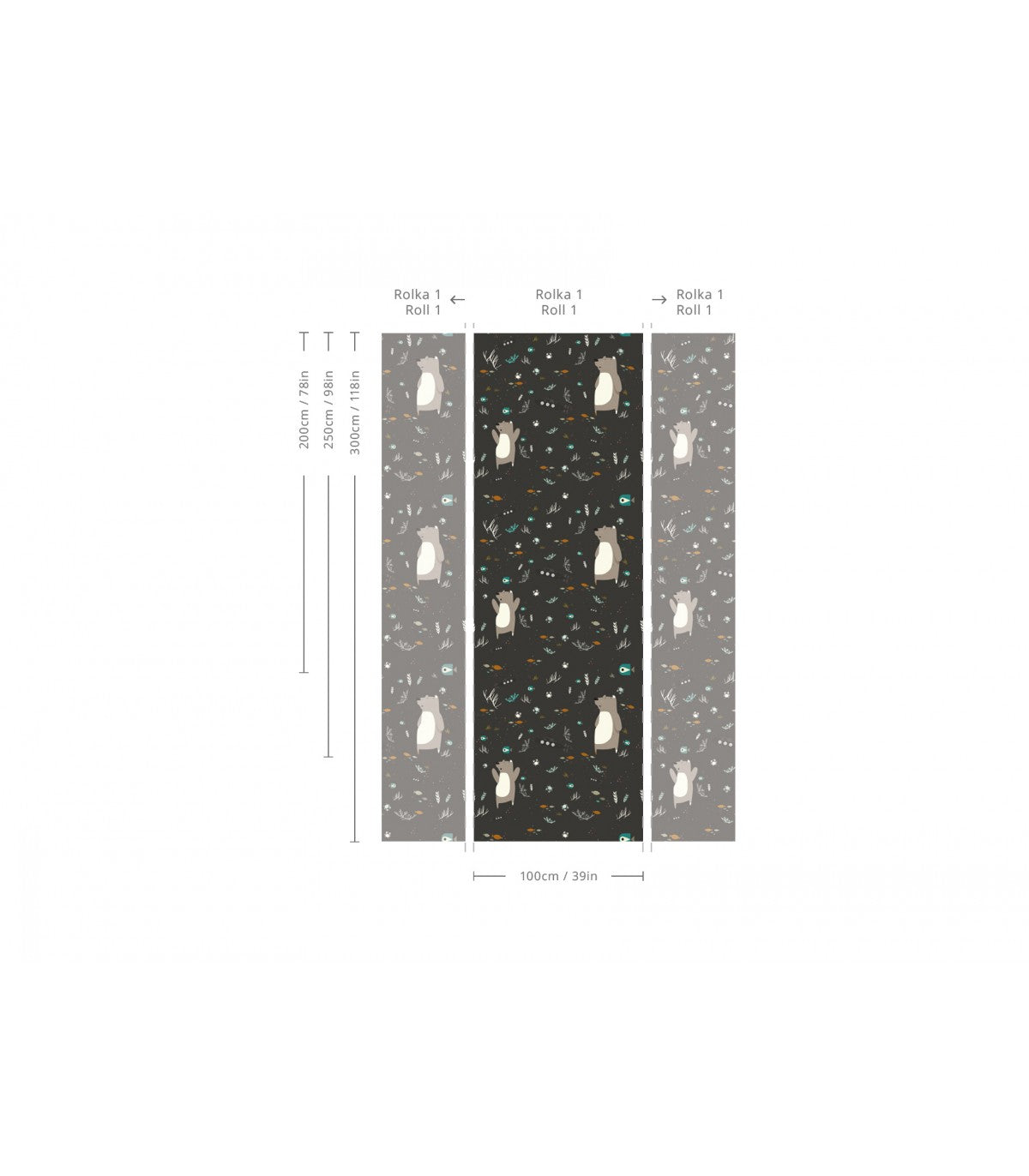 Tapeta Underwater Bear Black